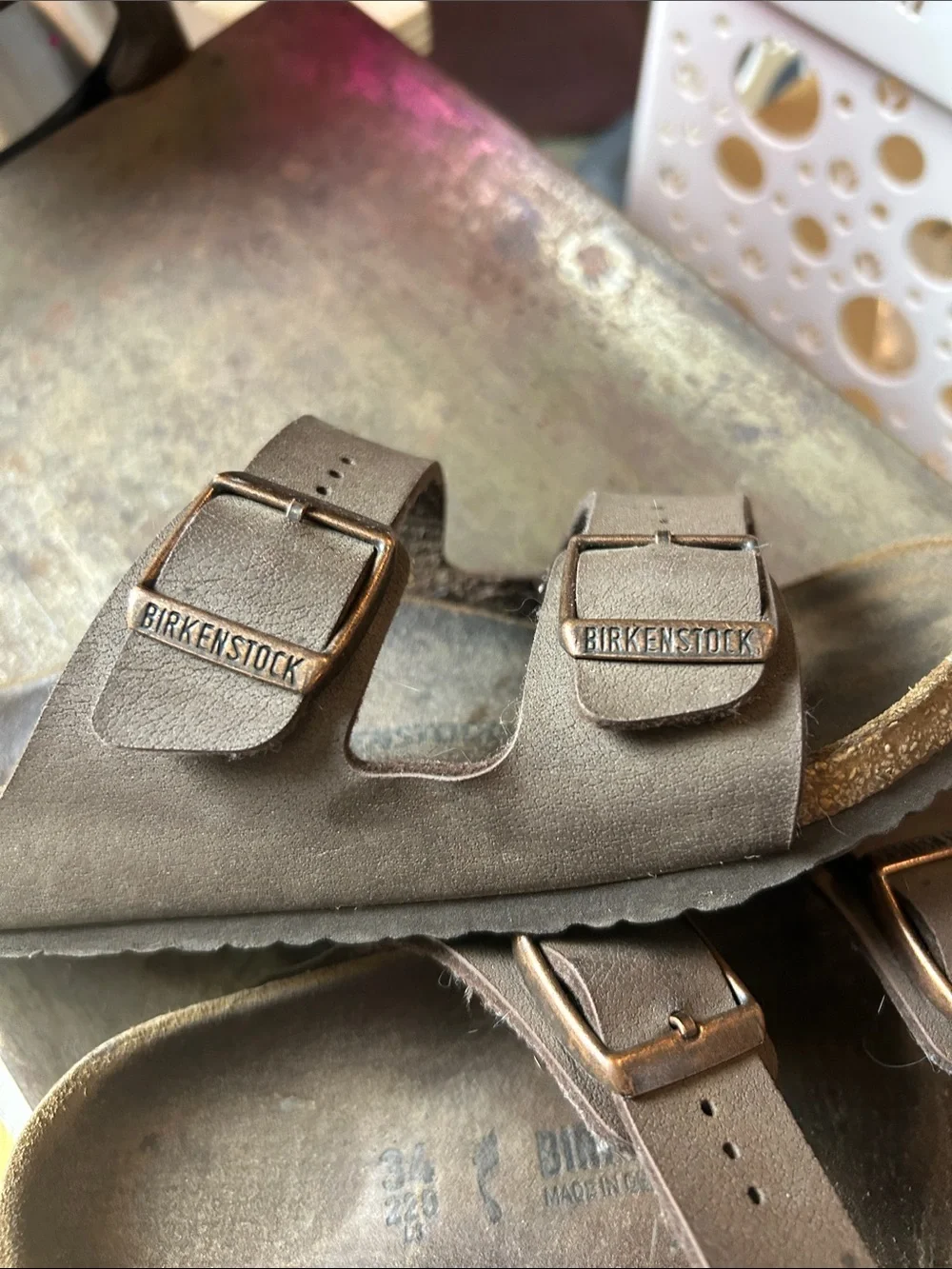 Birkenstocks Arizona with Brown Leather in Youth size 34